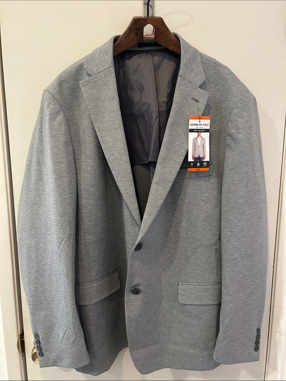 Kenneth Cole Men’s Gray Two-Button Sport Coat